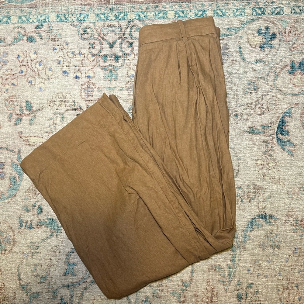 Abercrombie Curve Love Tailored Look Linen Pants Ls